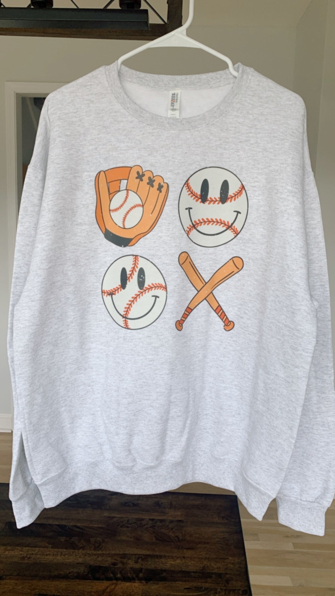 Baseball Smiley sweatshirt