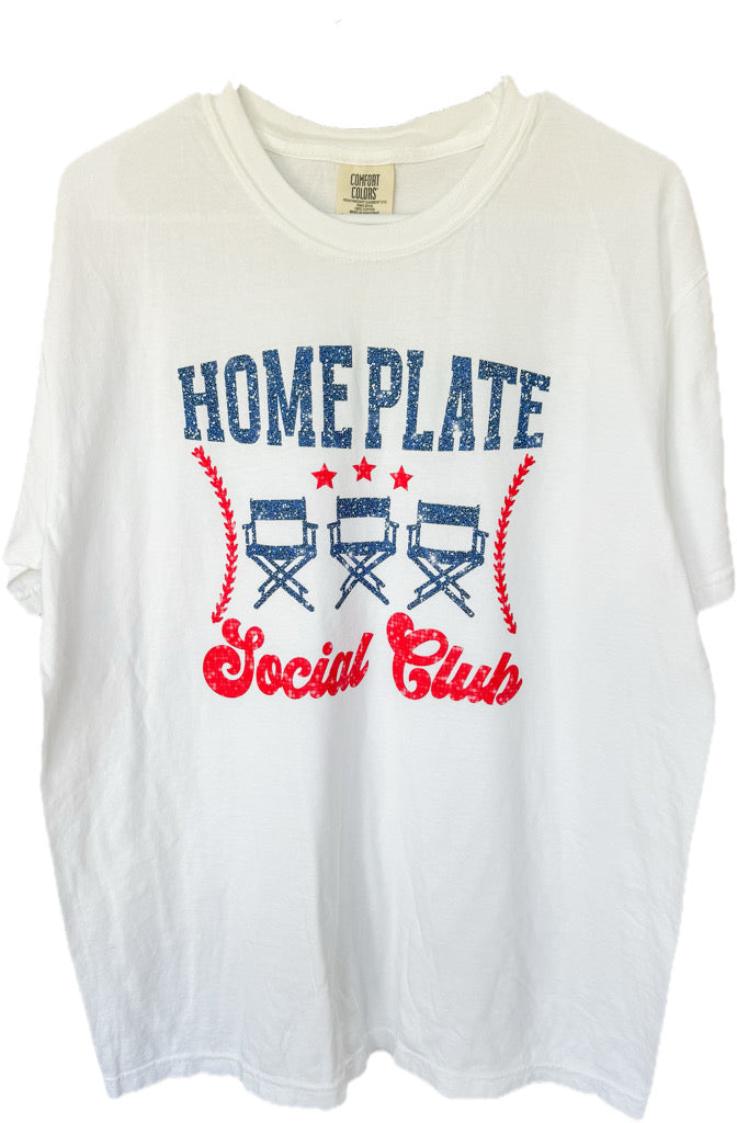 Home plate social club tee- Comfort Colors