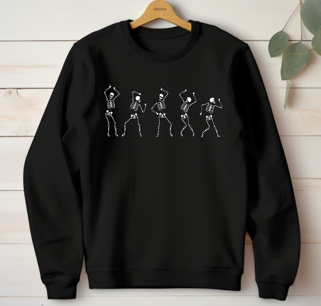 Dancing skeletons adult sweatshirt